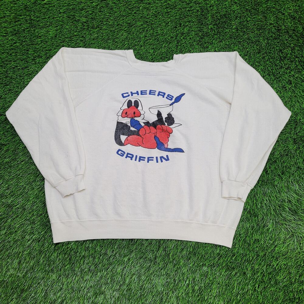Vintage 80s Drinking Drunk Sweatshirt Womens XL 24x20 Cheers Griffin